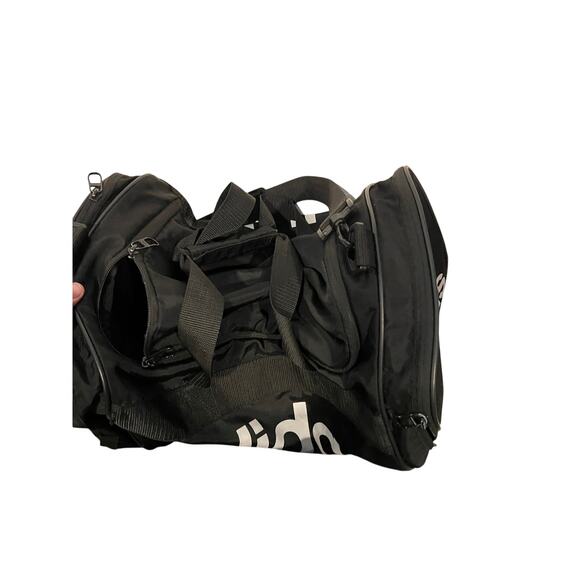 Adidas Defender Medium 20"x12"x10" Black White Duffel Bag - Picture 2 of 6